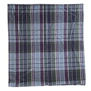 Earth Squared Cushion Cover Gray 60x60 Cm 100% Wool Checked Traditional